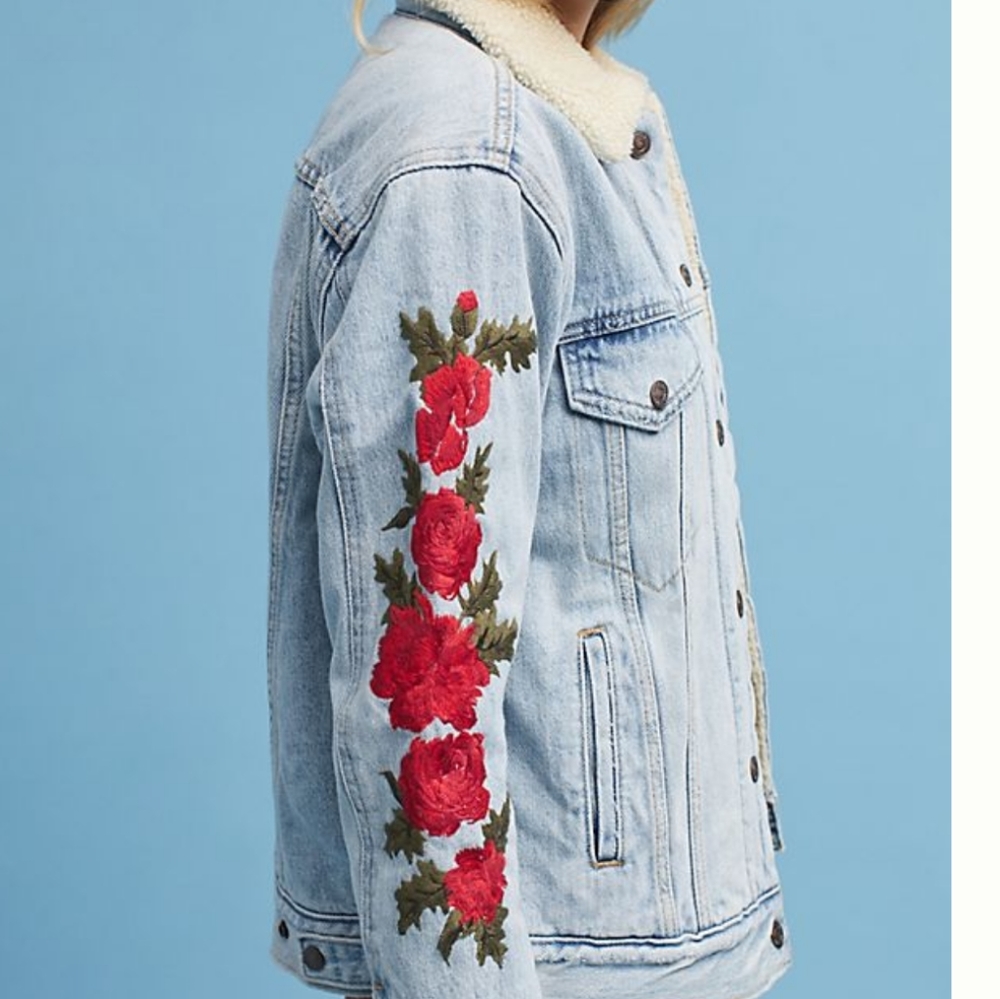 Levi's Embroidered Ex-Boyfriend Trucker Jacket
